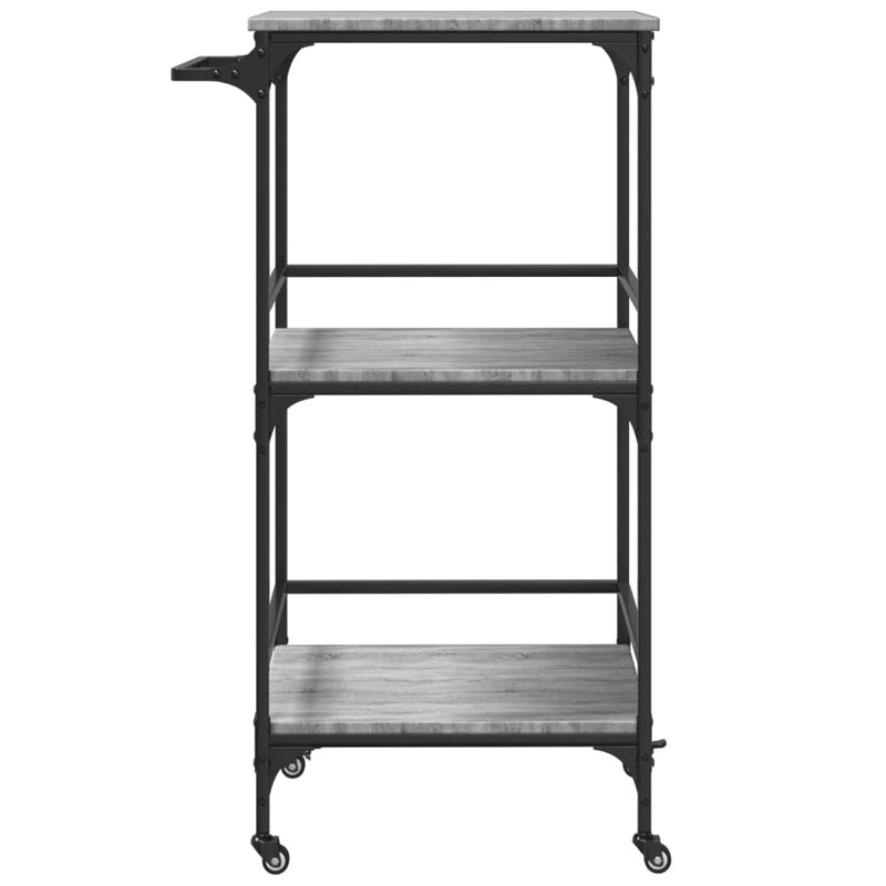 Kitchen Trolley Grey Sonoma 60.5x50x105 cm Engineered Wood