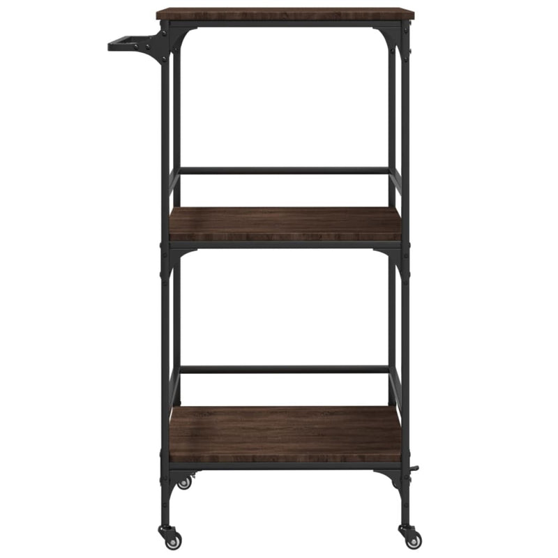 Kitchen Trolley Brown Oak 60.5x50x105 cm Engineered Wood