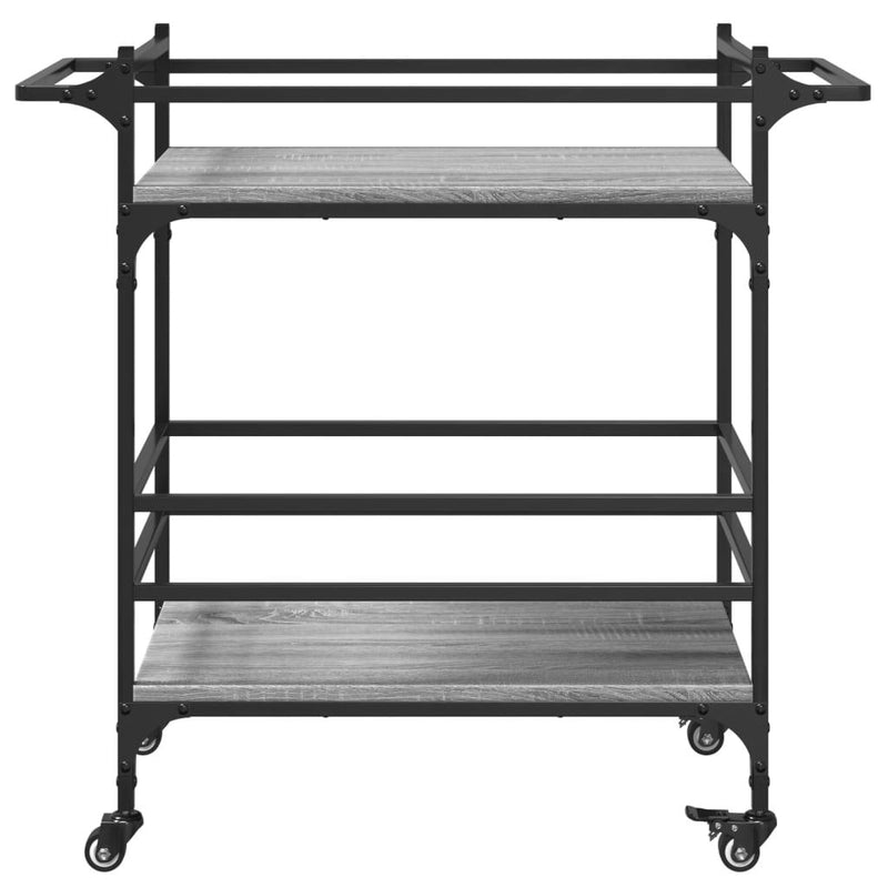 Kitchen Trolley Grey Sonoma 82x40x78.5 cm Engineered Wood