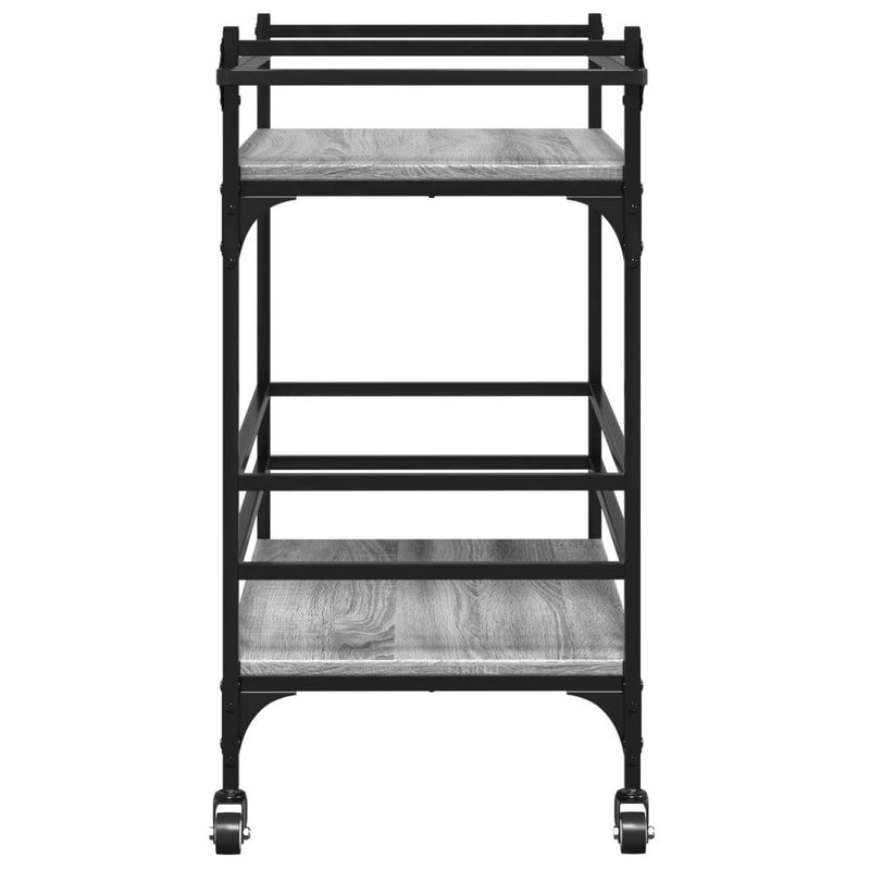 Kitchen Trolley Grey Sonoma 82x40x78.5 cm Engineered Wood