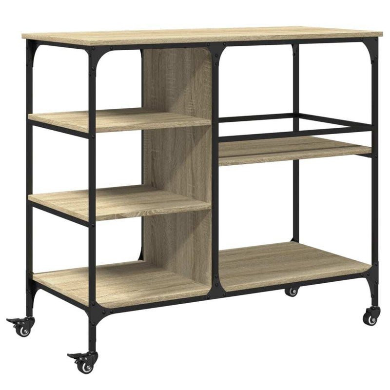 Kitchen Trolley Sonoma Oak 100x45x89.5 cm Engineered Wood