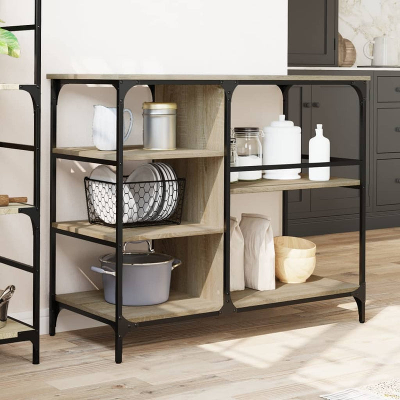 Kitchen Trolley Sonoma Oak 100x45x89.5 cm Engineered Wood