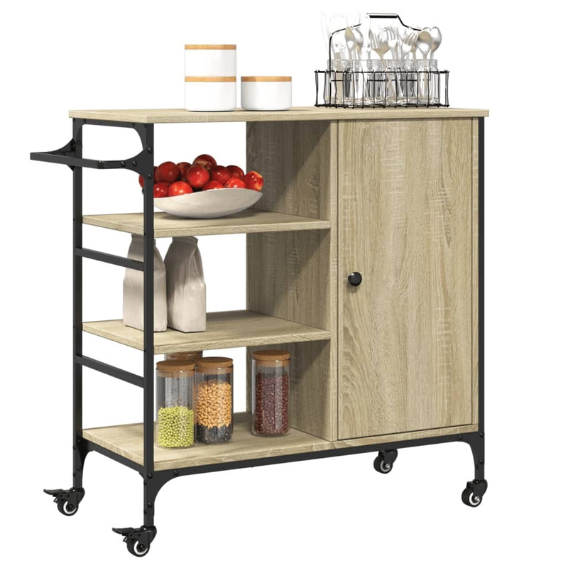 Kitchen Trolley Sonoma Oak 87.5x38.5x84.5 cm Engineered Wood