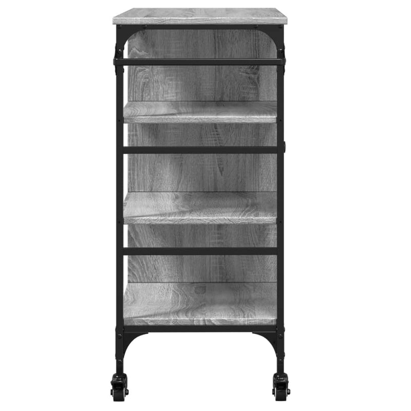 Kitchen Trolley Grey Sonoma 87.5x38.5x84.5 cm Engineered Wood