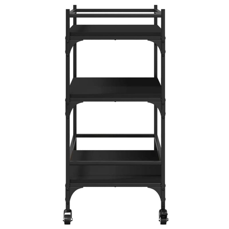 Kitchen Trolley Black 65x40x86.5 cm Engineered Wood