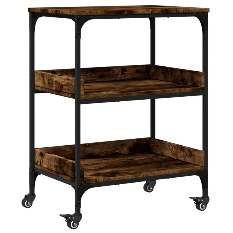 Kitchen Trolley Smoked Oak 60x41x80.5 cm Engineered Wood