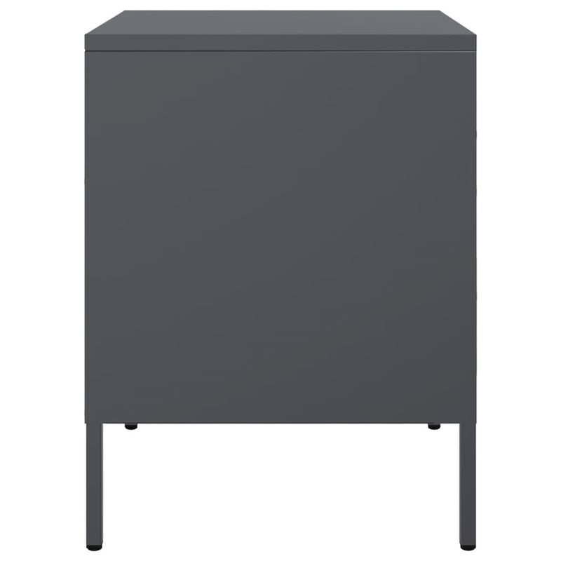 Bedside Cabinets 2 pcs Anthracite 36x39x50.5 cm Steel