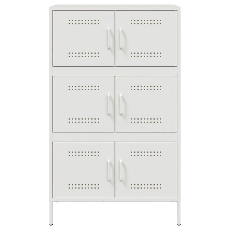 Highboard White 68x39x113 cm Steel