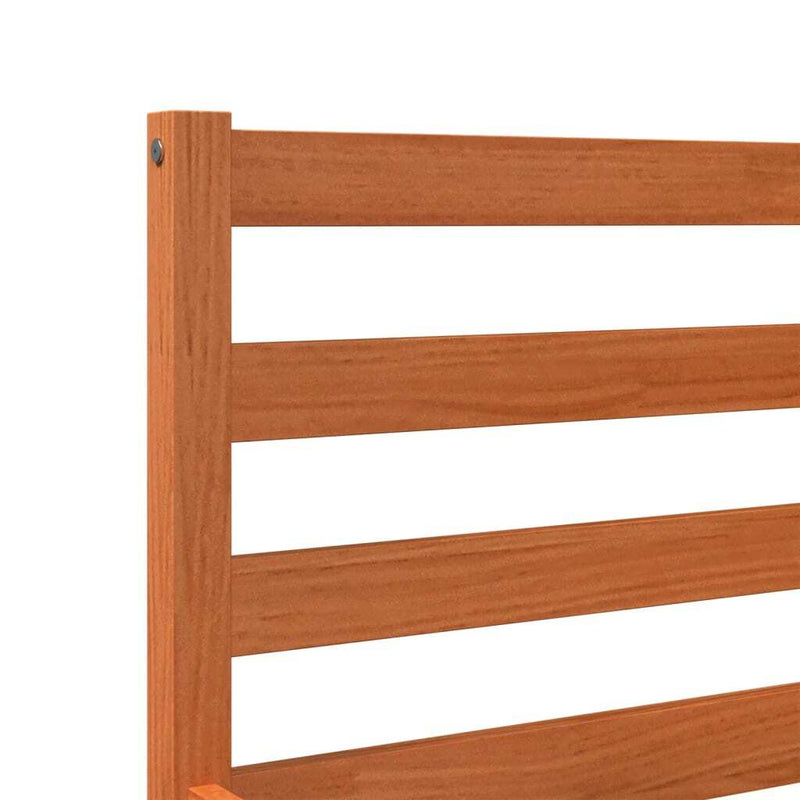 Bed Frame without Mattress Wax Brown 160x200 cm Solid Wood Pine