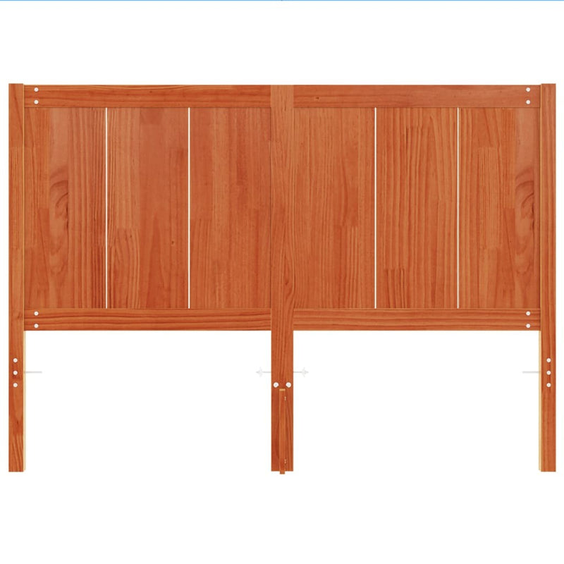 Headboard Wax Brown 150 cm Solid Wood Pine