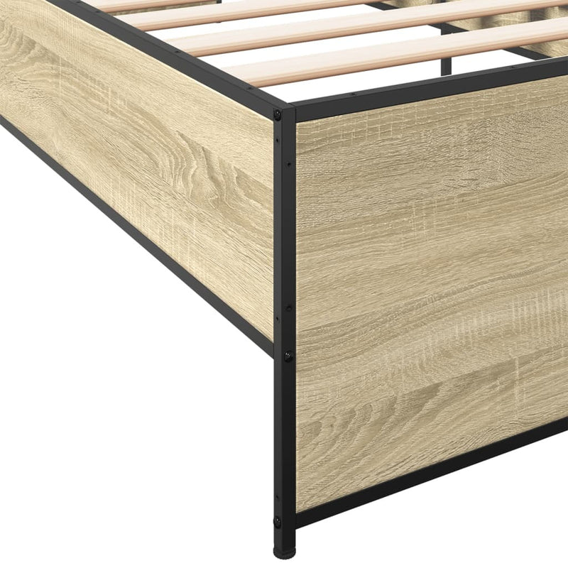 Bed Frame without Mattress Sonoma Oak 100x200 cm