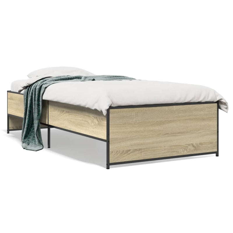 Bed Frame without Mattress Sonoma Oak 100x200 cm