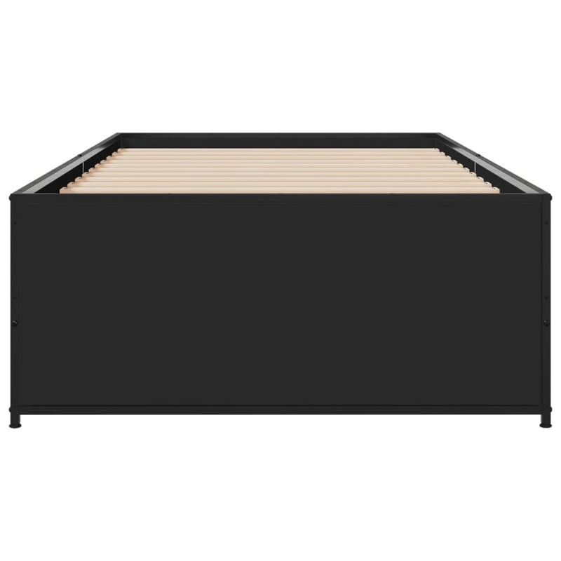 Bed Frame without Mattress Black 75x190 cm Small Single