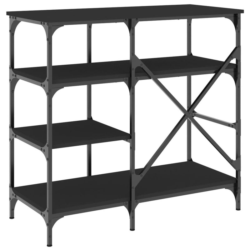 Baker's Rack Black 90x40x84 cm Engineered Wood and Metal