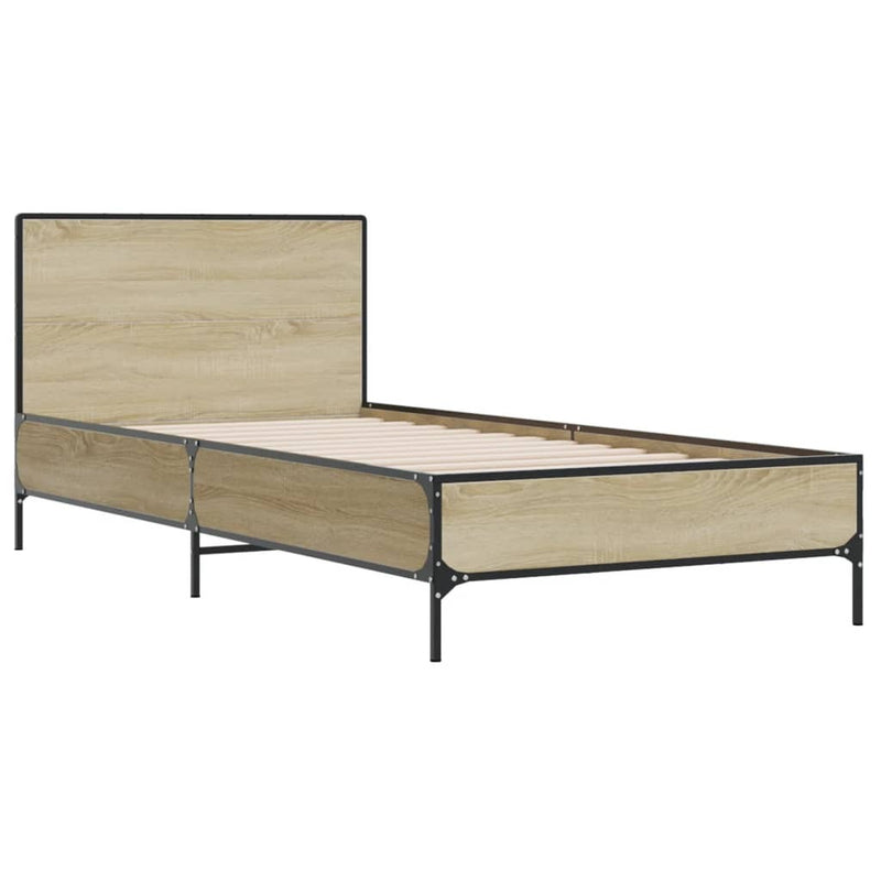 Bed Frame without Mattress Sonoma Oak 90x200 cm