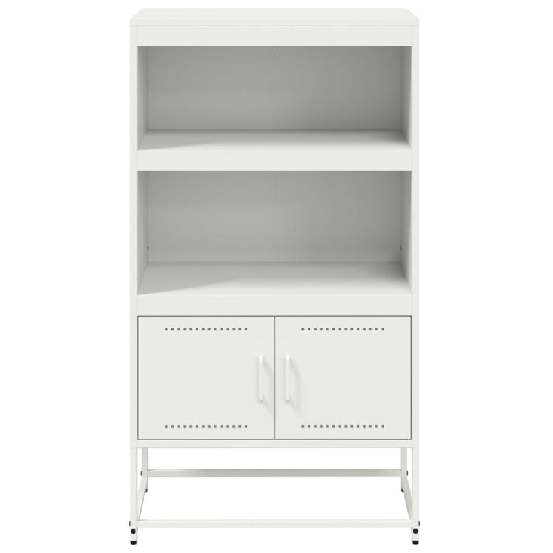 Highboard White 68.5x38.5x123.5 cm Steel