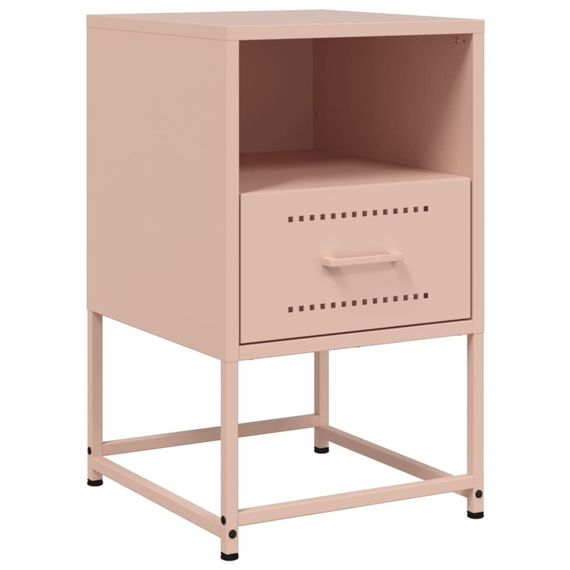 Bedside Cabinets 2 pcs Pink 36x39x60.5 cm Steel