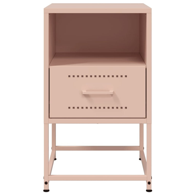 Bedside Cabinets 2 pcs Pink 36x39x60.5 cm Steel