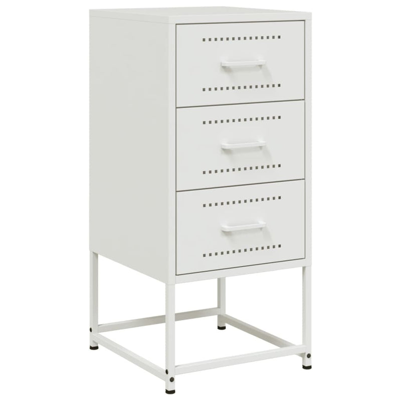 Bedside Cabinets 2 pcs White 36x39x78 cm Steel