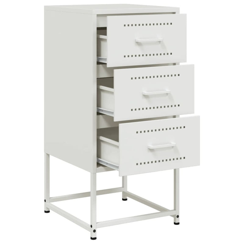 Bedside Cabinets 2 pcs White 36x39x78 cm Steel