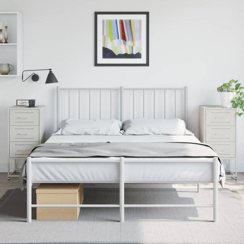 Bedside Cabinets 2 pcs White 36x39x78 cm Steel