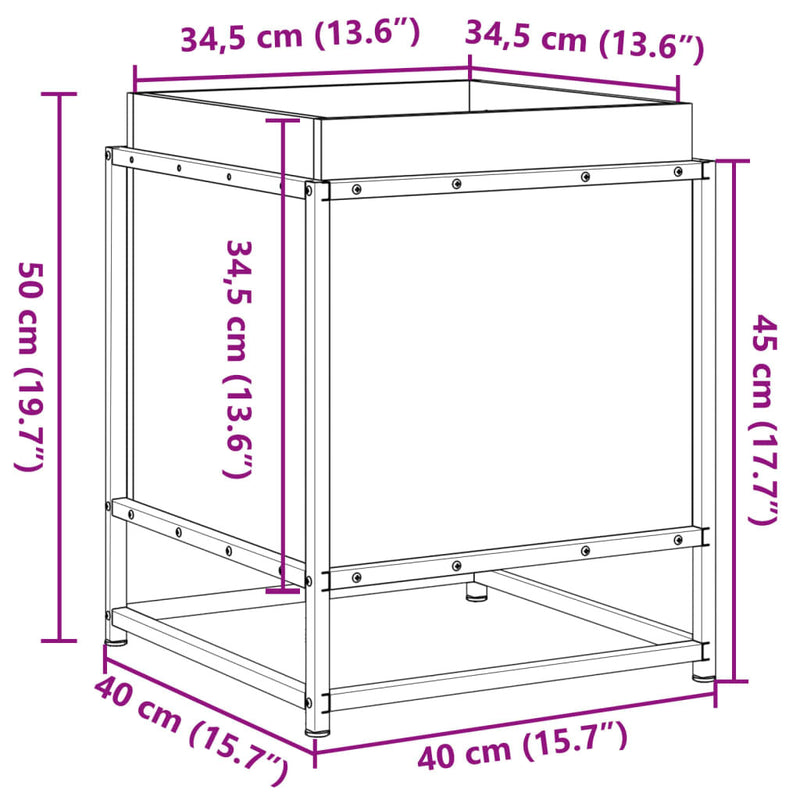 Garden Planter 40x40x50 cm Solid Wood Douglas