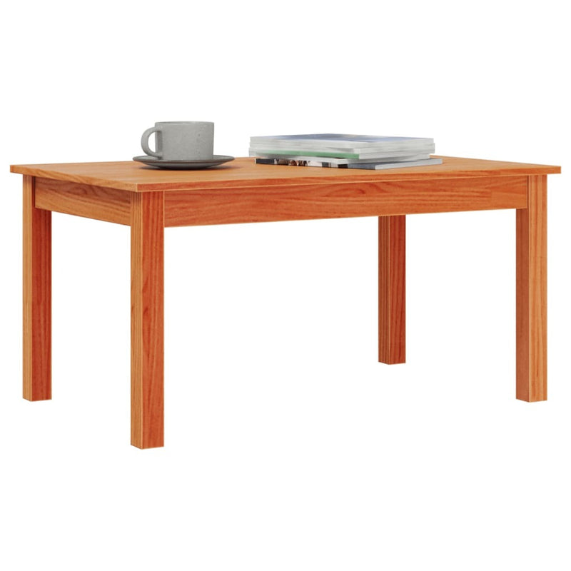 Coffee Table Wax Brown 80x50x40 cm Solid Wood Pine