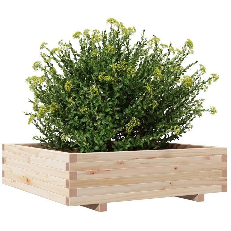 Garden Planter 90x90x26.5 cm Solid Wood Pine