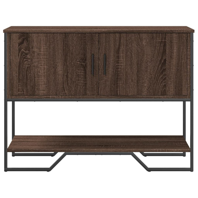 Console Table Brown Oak 100x35x74.5 cm Engineered Wood