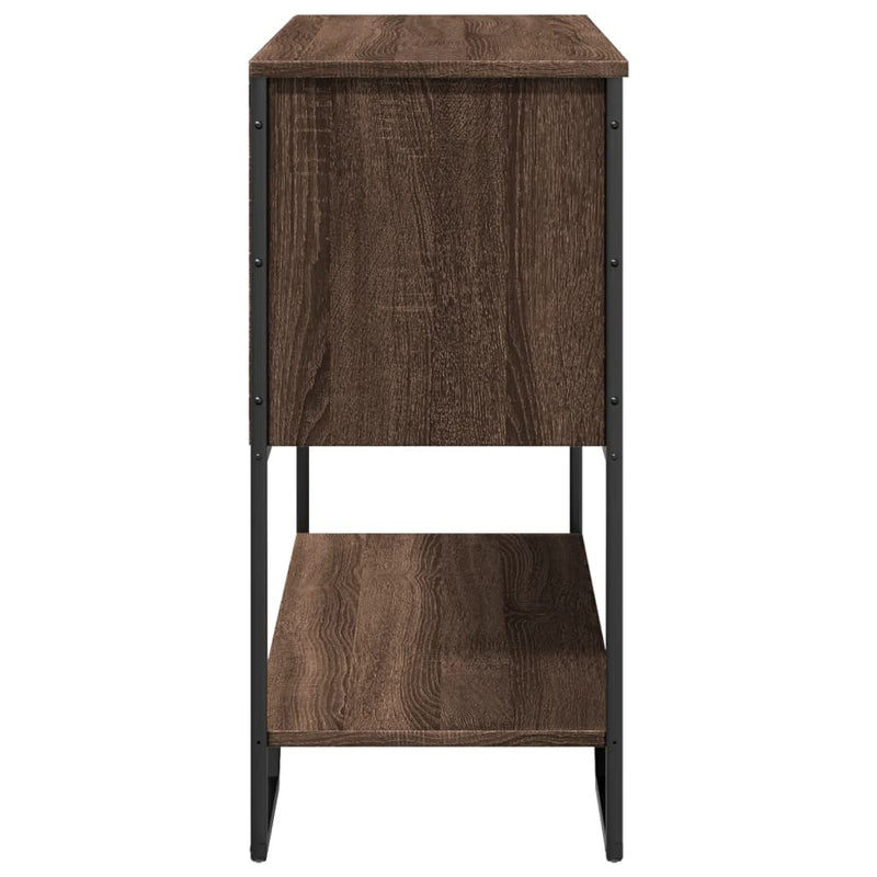 Console Table Brown Oak 100x35x74.5 cm Engineered Wood