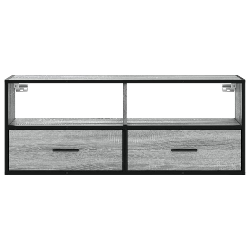 TV Cabinet Grey Sonoma 100x31x39.5 cm Engineered Wood and Metal