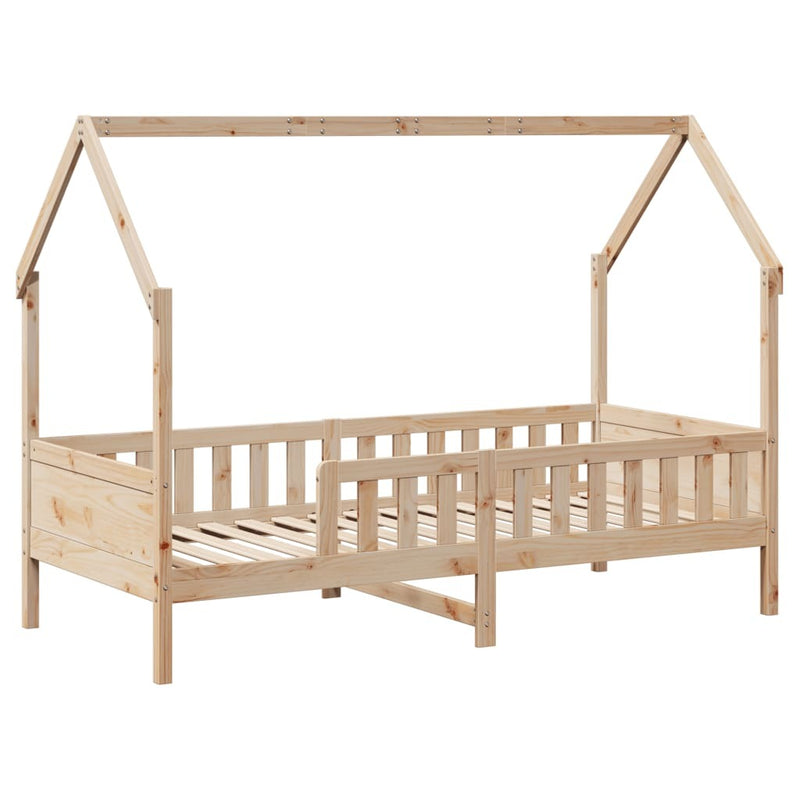 Kids' House Bed Frame without Mattress 90x200 cm Pine