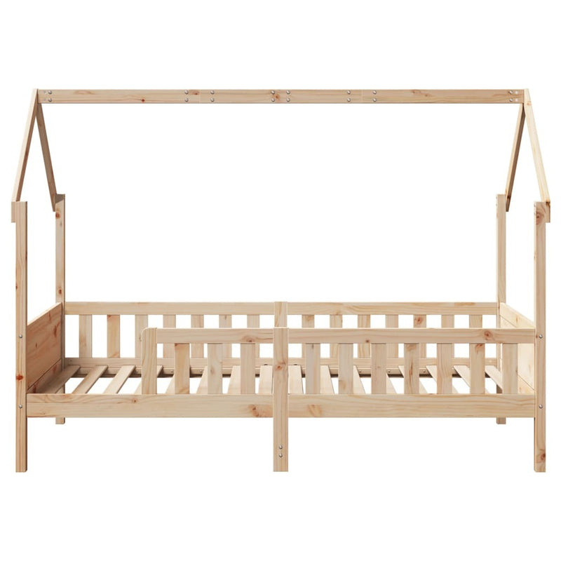 Kids' House Bed Frame without Mattress 90x200 cm Pine