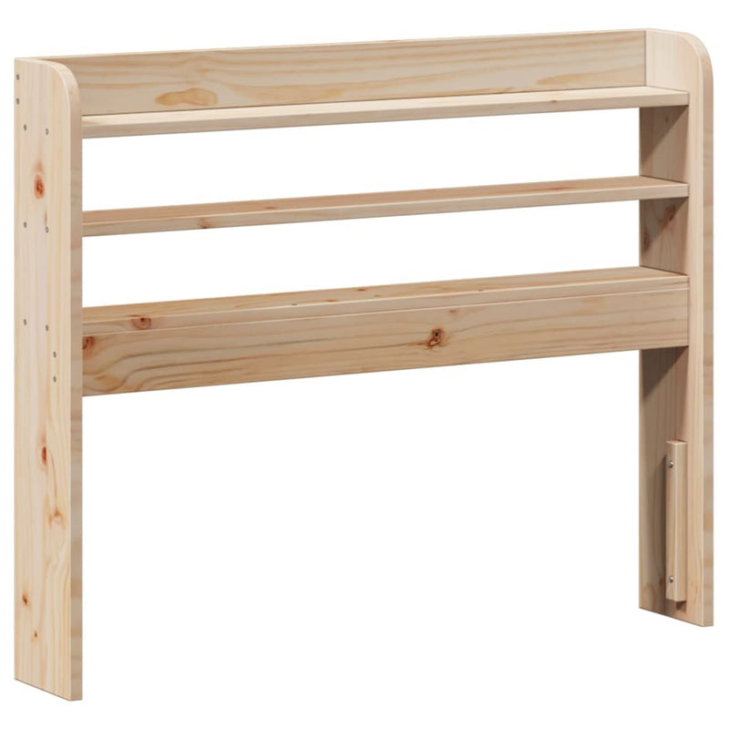 Headboard with Shelves 100 cm Solid Wood Pine