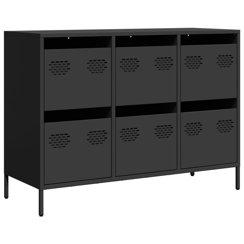 Sideboard?Black 101.5x39x73.5 cm Cold-rolled Steel