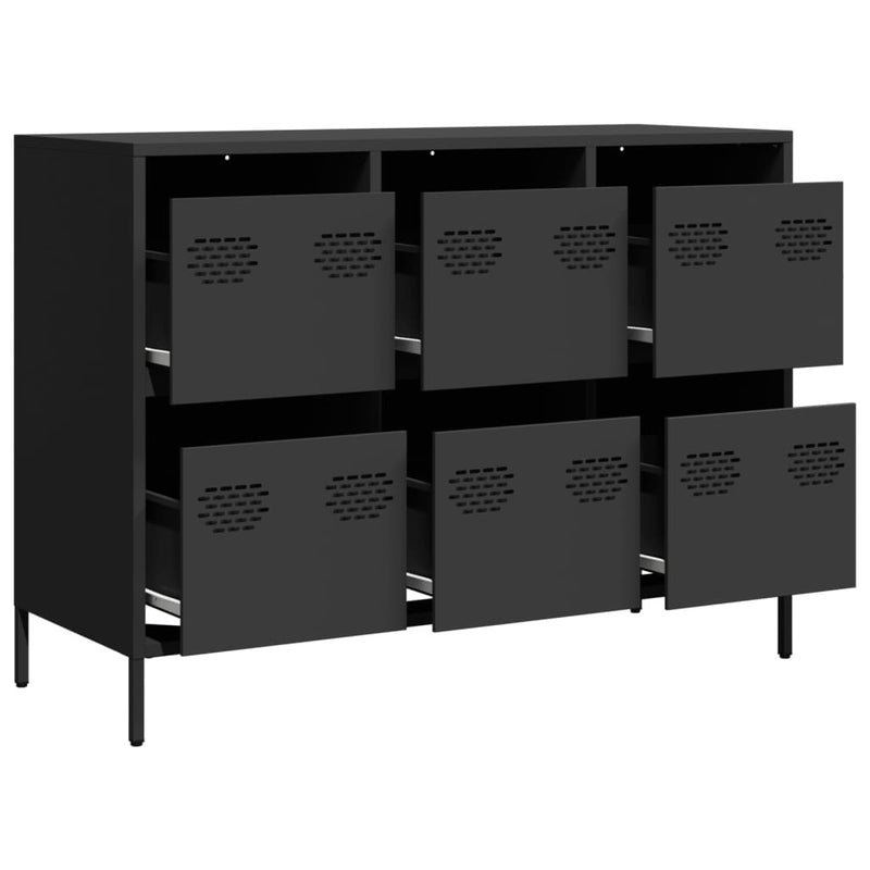 Sideboard?Black 101.5x39x73.5 cm Cold-rolled Steel