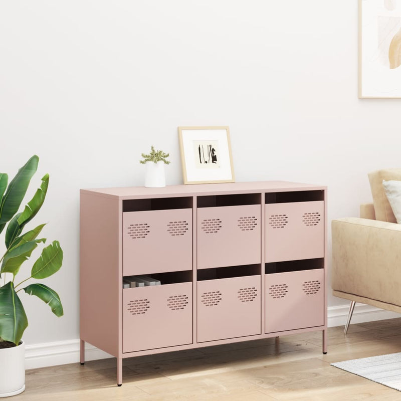 Sideboard?Pink 101.5x39x73.5 cm Cold-rolled Steel