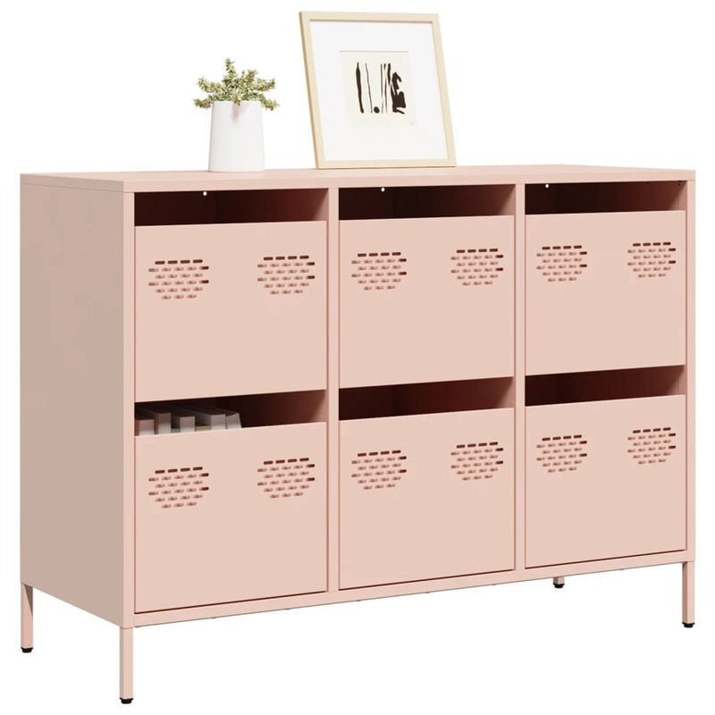 Sideboard?Pink 101.5x39x73.5 cm Cold-rolled Steel