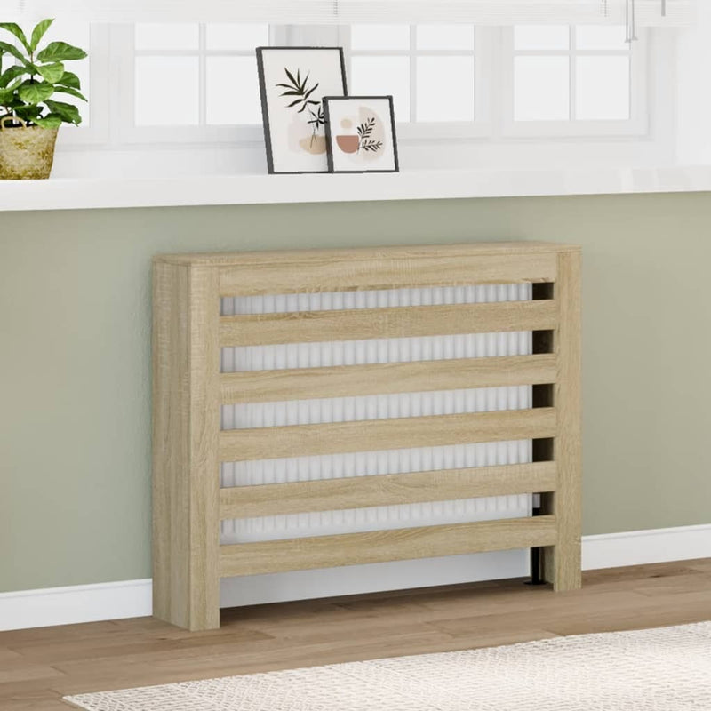 Radiator Cover Sonoma Oak 104x20x82 cm Engineered Wood