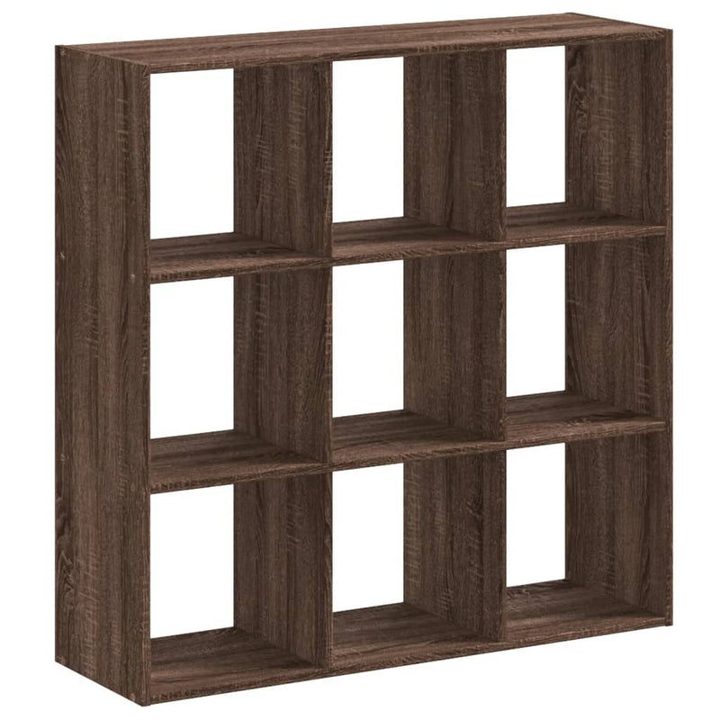 Bookcase Brown Oak 102x32x102 cm Engineered Wood