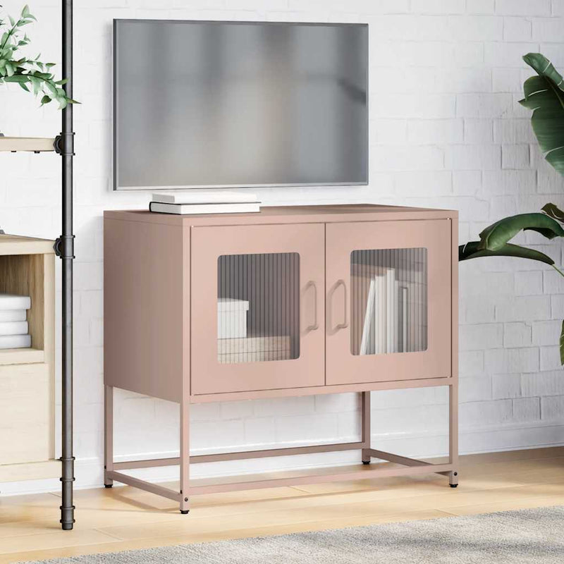 TV Cabinet Pink 68x39x60.5 cm Cold-rolled Steel