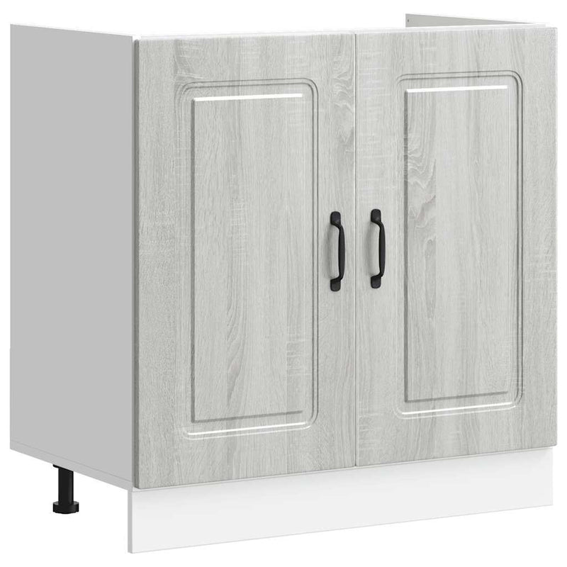 Sink Base Cabinet Kalmar Grey Sonoma 80x46x81.5 cm Engineered Wood