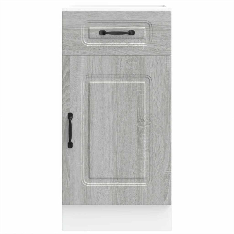 Kitchen Base Cabinet Kalmar Grey Sonoma Engineered Wood