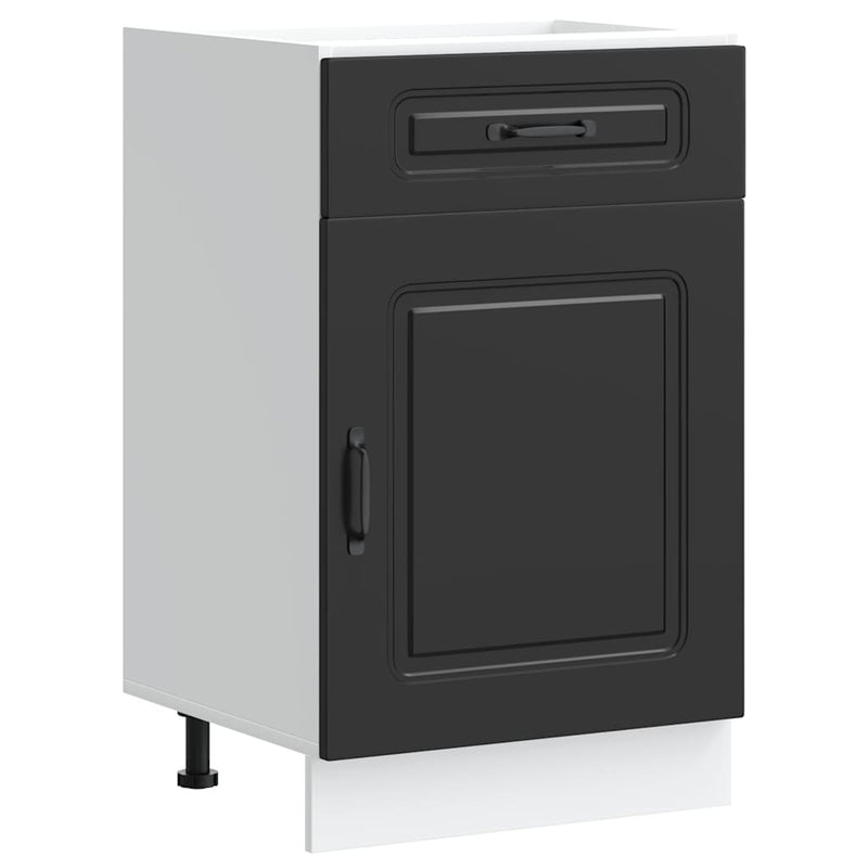 Kitchen Base Cabinet Kalmar Black Engineered Wood