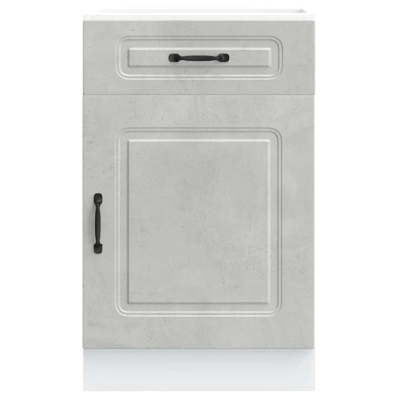 Kitchen Base Cabinet Kalmar Concrete Grey Engineered Wood