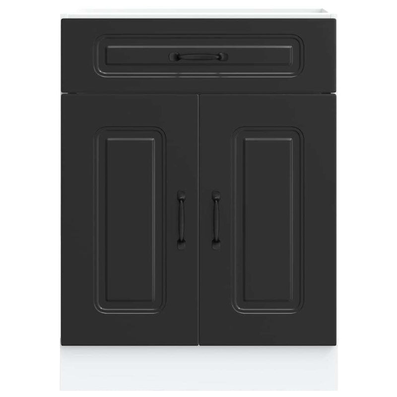 Kitchen Base Cabinet Kalmar Black Engineered Wood