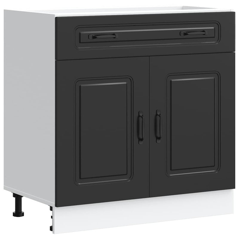 Kitchen Base Cabinet Kalmar Black Engineered Wood