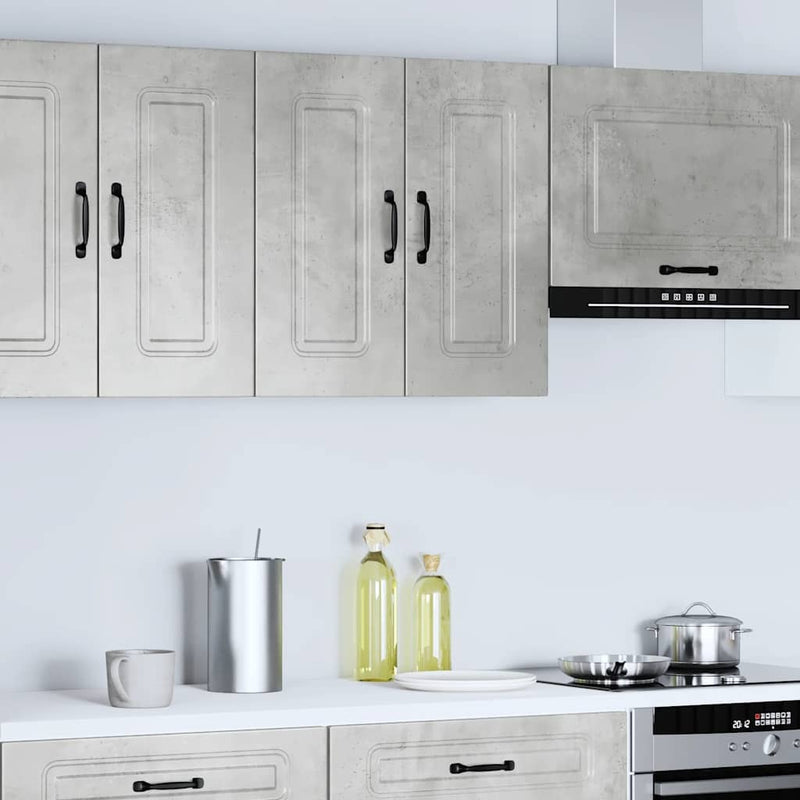 Kitchen Wall Cabinet Kalmar Concrete Grey Engineered Wood