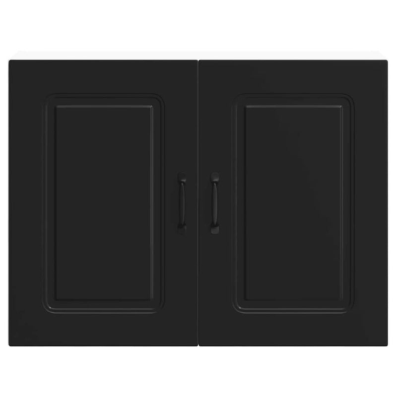 Kitchen Wall Cabinet Kalmar Black Engineered Wood