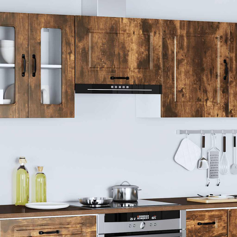 Kitchen Wall Cabinet Kalmar Smoked Oak Engineered Wood